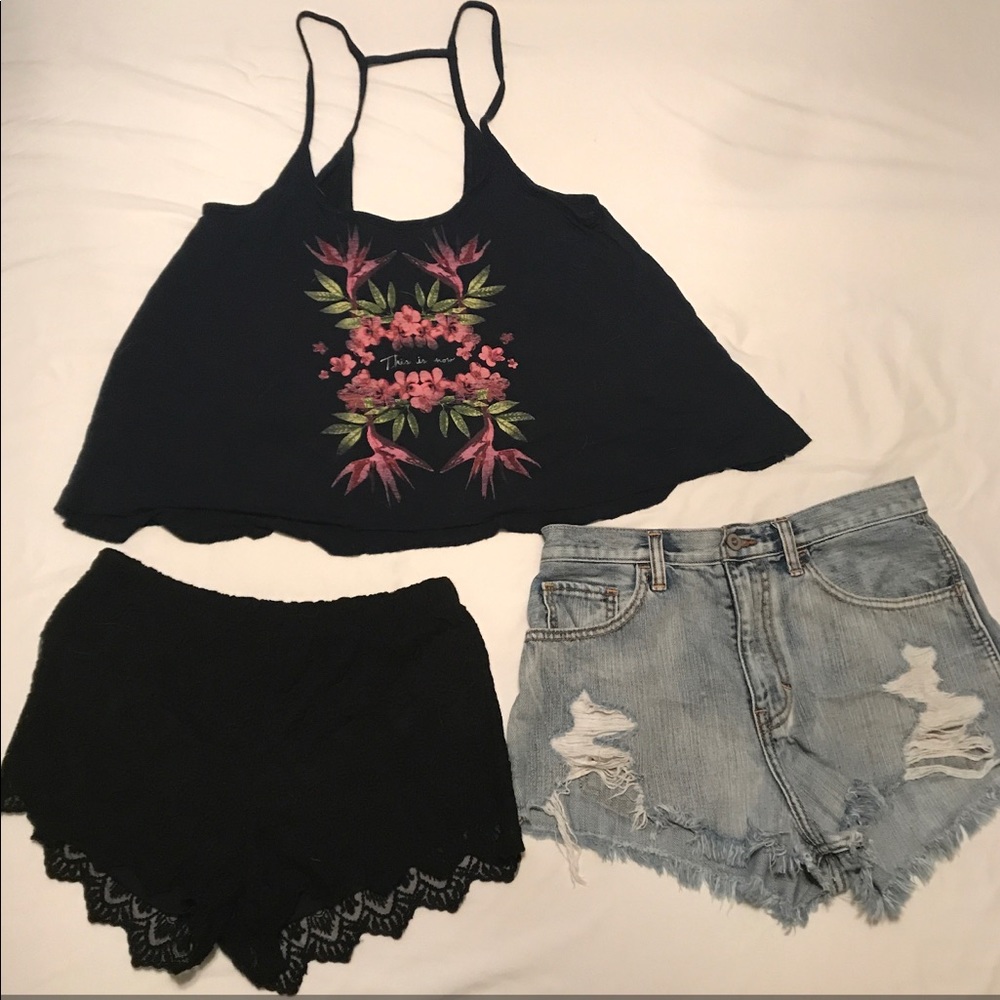 Bundle of shorts and tank